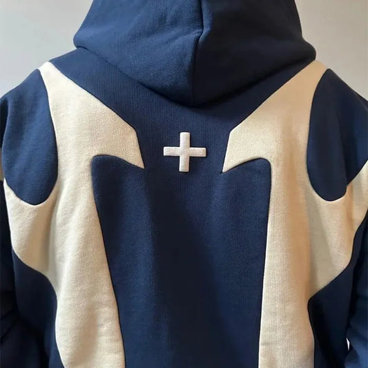 American Retro Casual Hoodie Zipper Sweatshirt Clothing - Available at 2Fast2See.co