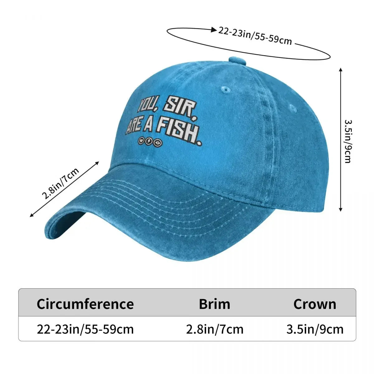 You, sir, are a fish | Red Dead Redemption 2 Inspired Design Cap - Gray Available at 2Fast2See.co