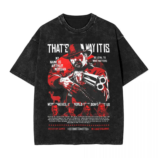 Red Dead Redemption 2 Video Game Inspired Vintage Tshirt - Vintage Black / S Available at 2Fast2See.co
