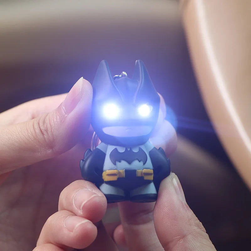 Batman 6cm The Dark Knight Rises Figure Eyes with Light Keychain