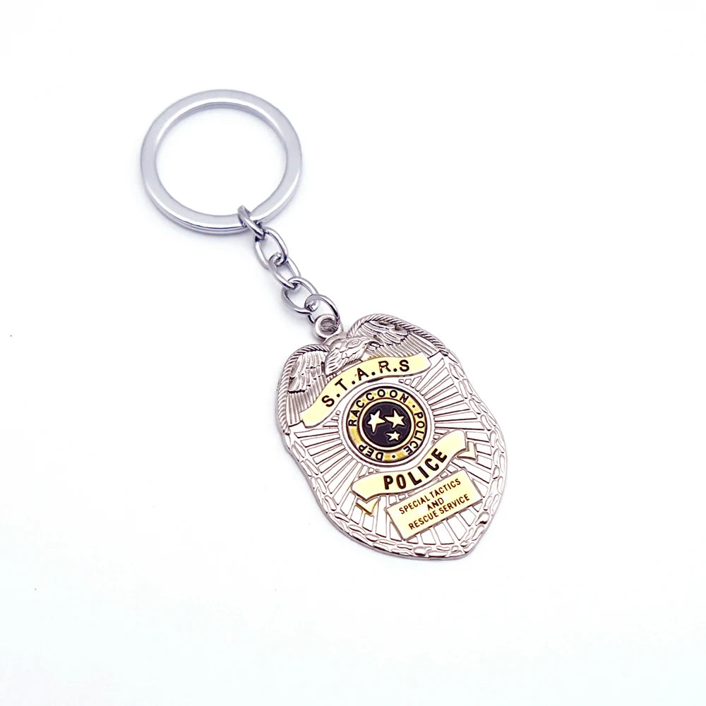 Resident Evil Game Leon S Kennedy RPD Raccoon City Keychains