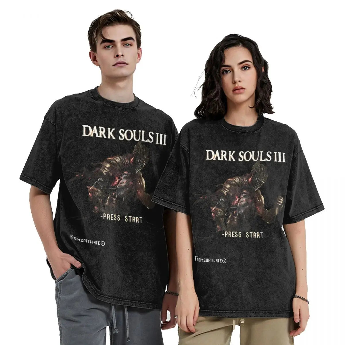 Dark Souls 3 Retro Game Tshirt Graphic Vintage Tee Cotton