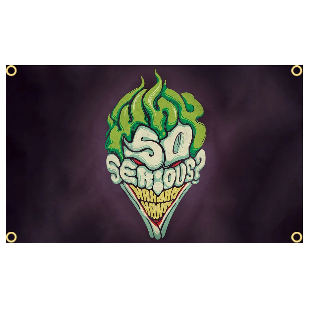 Joker Why So Serious? Inspired Fabric Banners Decoration Ideas - 7 / 90 x 150cm Available at 2Fast2See.co