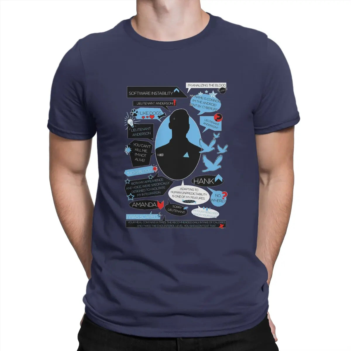 Detroit Become Human I Like Dogs Aesthetic DBH Tshirt