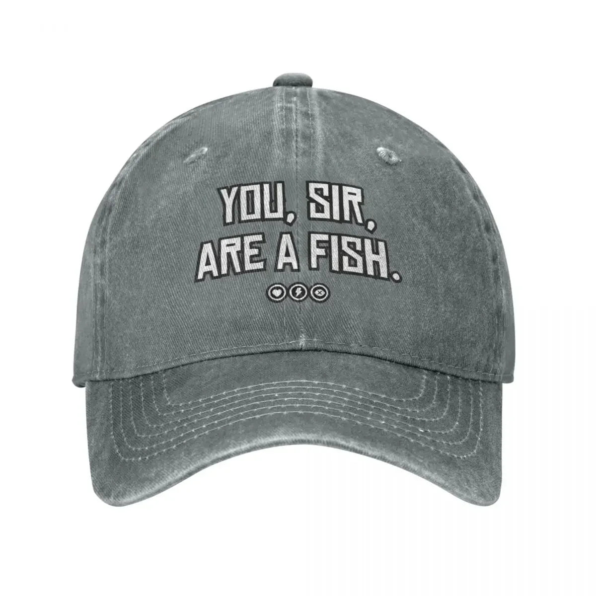 You, sir, are a fish | Red Dead Redemption 2 Inspired Design Cap - Gray Available at 2Fast2See.co