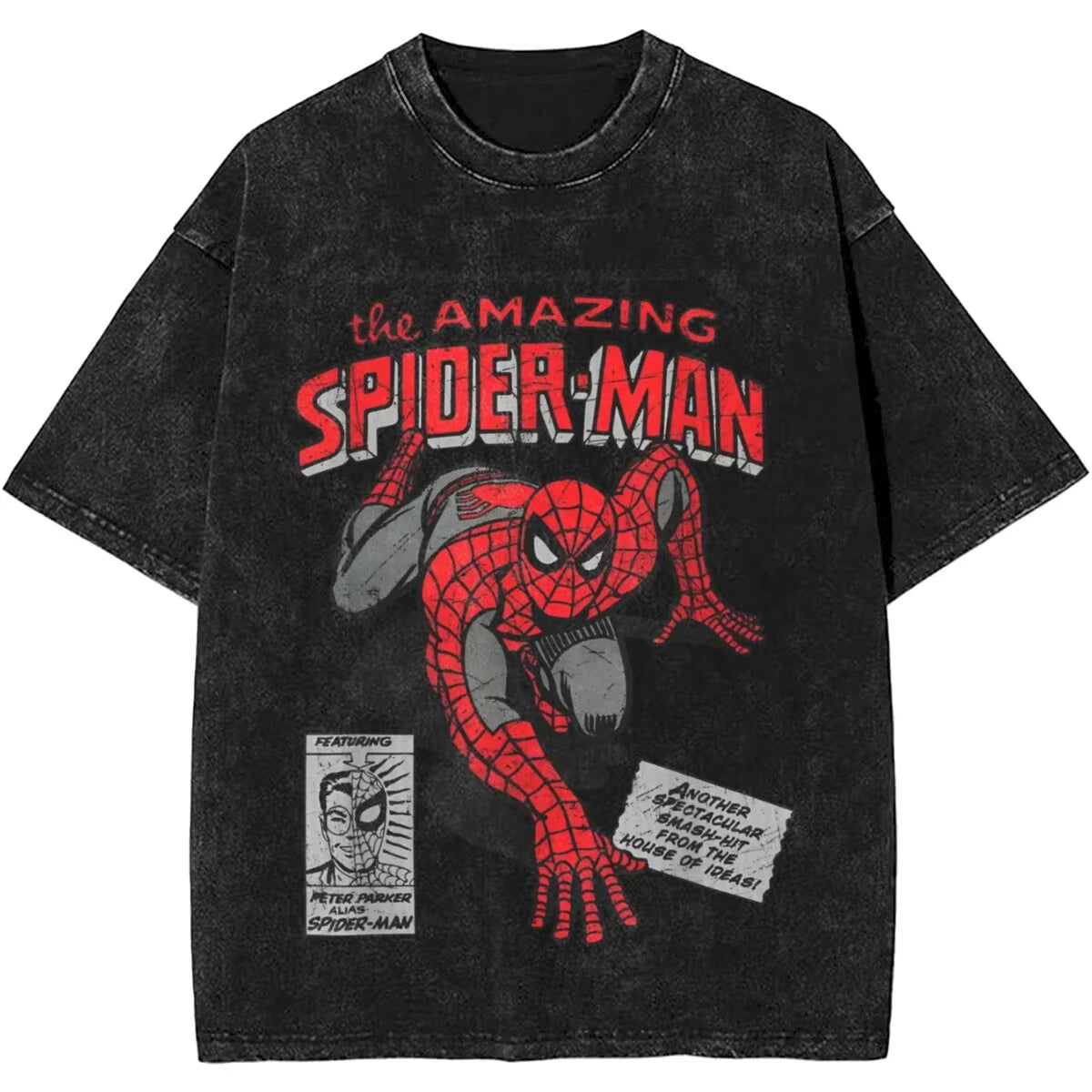 The Amazing Spiderman Comic Vintage Washed Tshirt