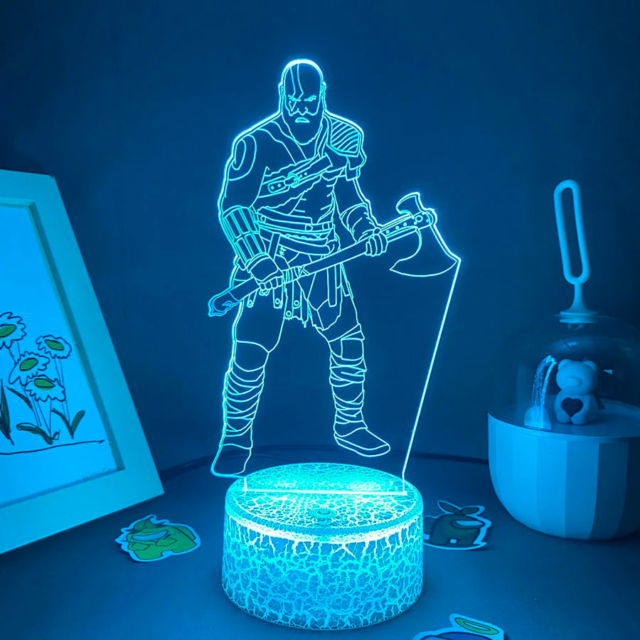 God Of War 4 3D Night Lamp - Available at 2Fast2See.co