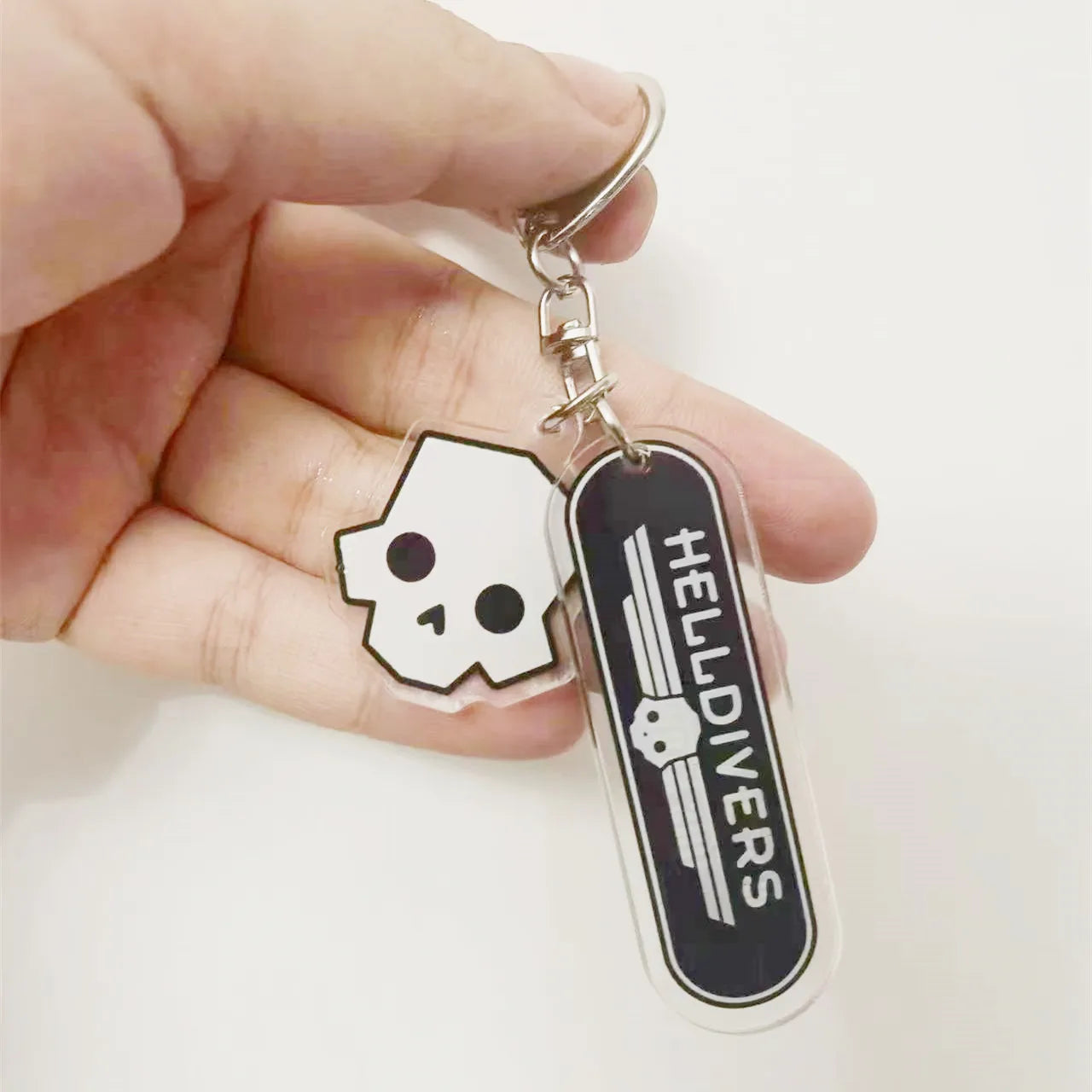 Hell Divers 2 Game Skull Key Ring Gift For Gamer - Default Title Available at 2Fast2See.co