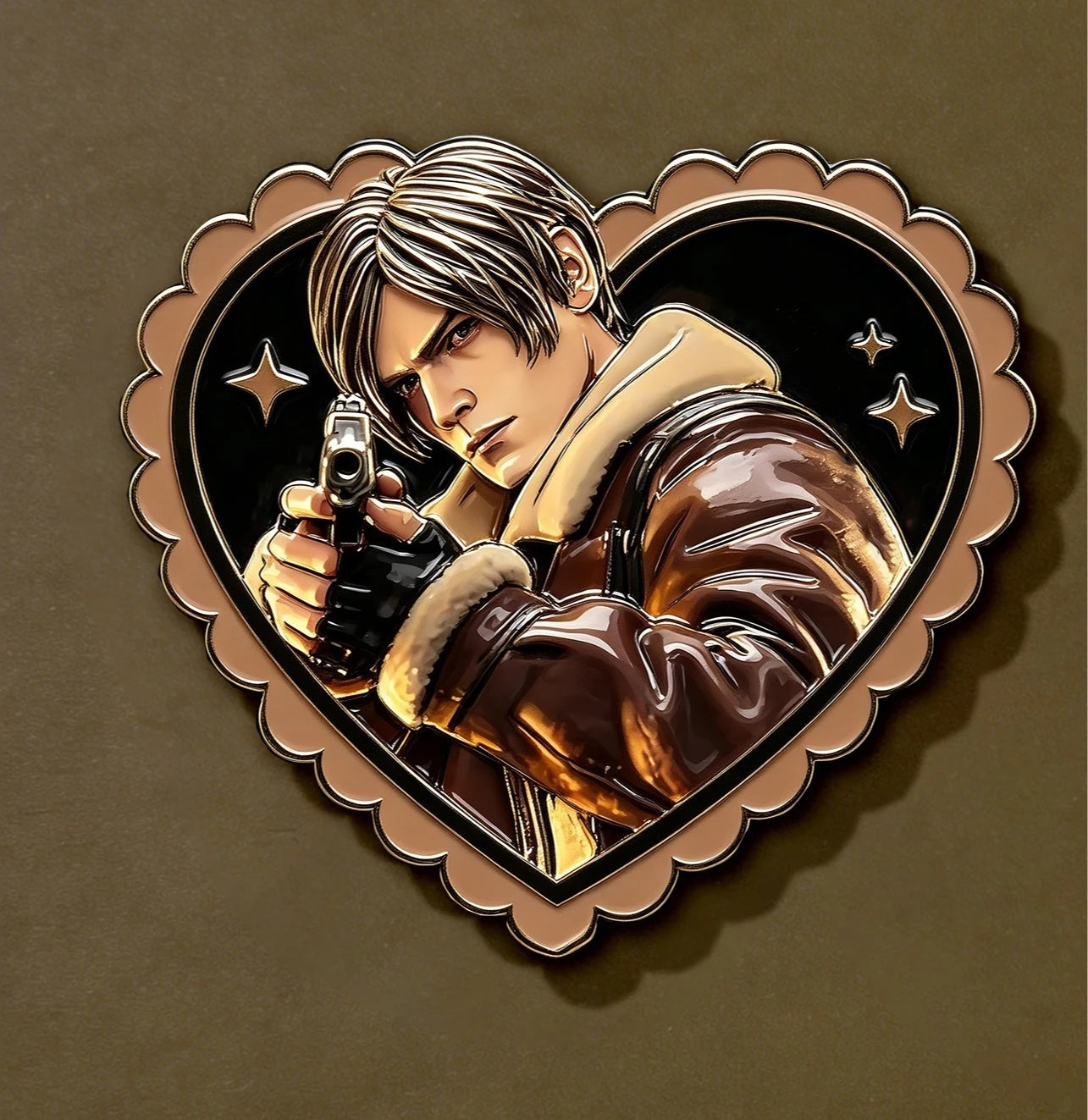 Leon S. Kennedy Resident Evil Metallic Brooch