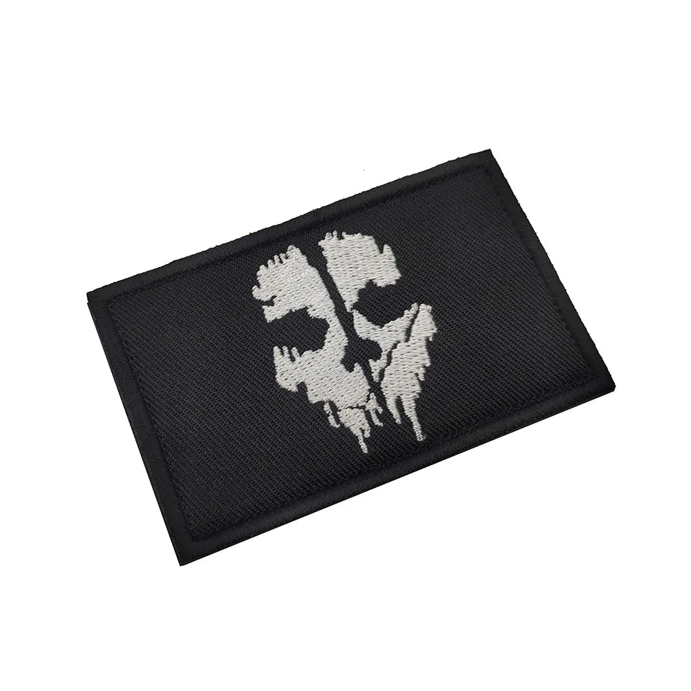Call of Duty Patches Ghost Mask Skull Embroidered Patches - 1 Available at 2Fast2See.co
