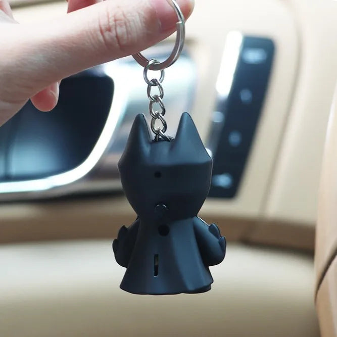 Batman 6cm The Dark Knight Rises Figure Eyes with Light Keychain