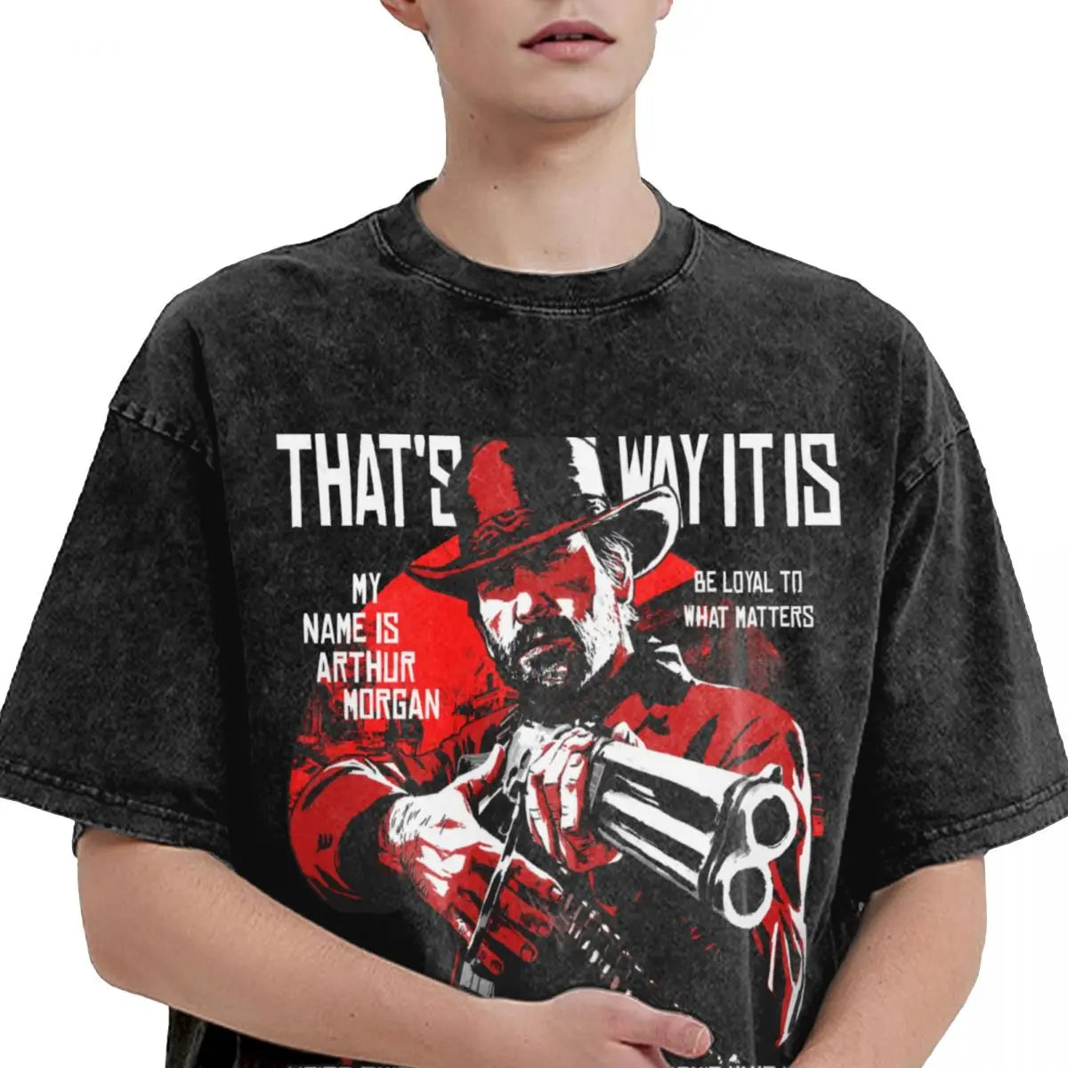 Red Dead Redemption 2 Video Game Inspired Vintage Tshirt - Vintage Black / S Available at 2Fast2See.co