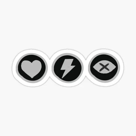 Rdr 2 Health Stamina Dead Eye Core 5PCS Stickers - S - 5 Stickers/7.6cm Available at 2Fast2See.co