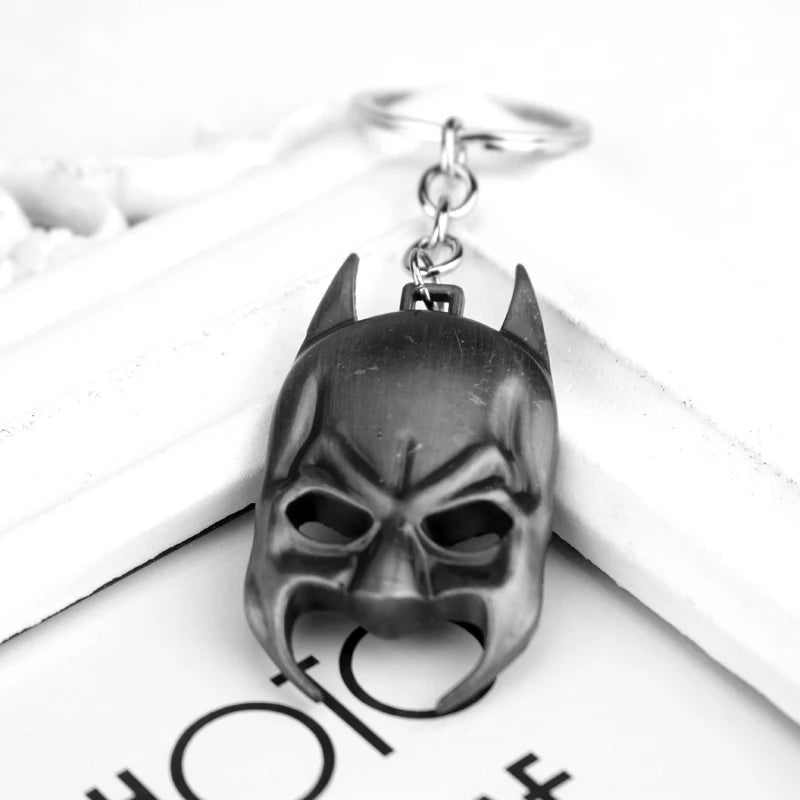 Batman Silver Metalic Mask Keychain Vintage Pendant Design