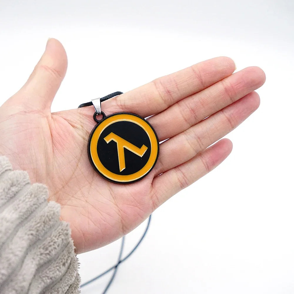Half-Life Alyx Game Metal Necklaces Jewelry Pendants - Black Rope Necklace - 1 Available at 2Fast2See.co