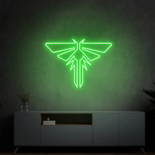 The Last Of Us Neon Light Firefly Sign Gamer Room Wall Decor - Dark Yellow / 16 inch Available at 2Fast2See.co