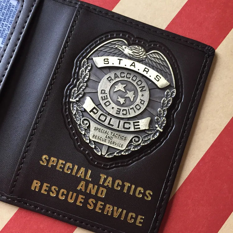 RE4 Leon Scott Kennedy Game Metal Badge Wallet Ada wong Chris Redfield Rebecca Customized Cosplay Accessory