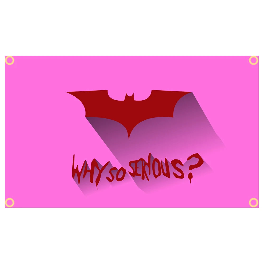 Joker Why So Serious? Inspired Fabric Banners Decoration Ideas - 1 / 90 x 150cm Available at 2Fast2See.co