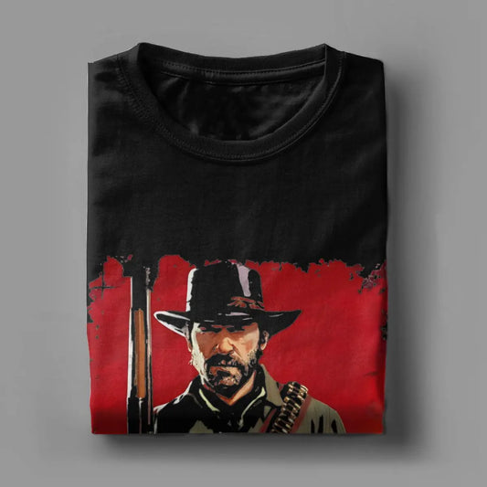 Red Dead Redemption Casual "HEY THERE MISTER" Arthur Morgan Tshirt - Black / 6XL Available at 2Fast2See.co