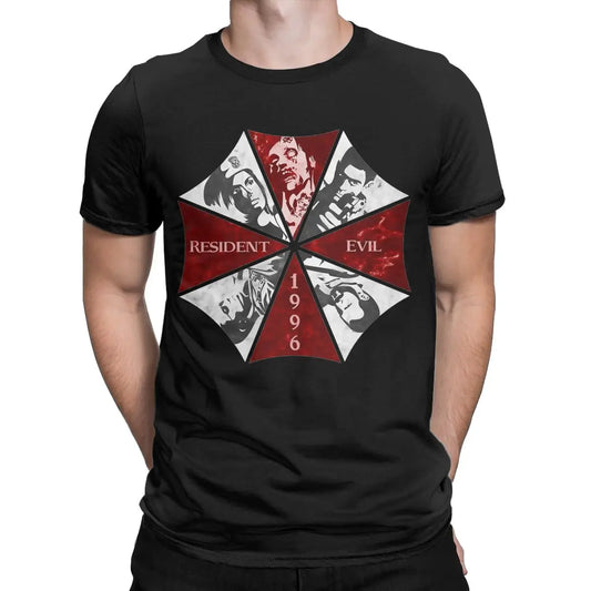 Resident Evil Umbrella Corp Cotton Simple Casual Tshirt - Black / S Available at 2Fast2See.co