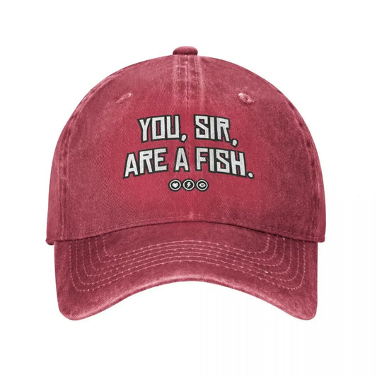 You, sir, are a fish | Red Dead Redemption 2 Inspired Design Cap - Red Available at 2Fast2See.co