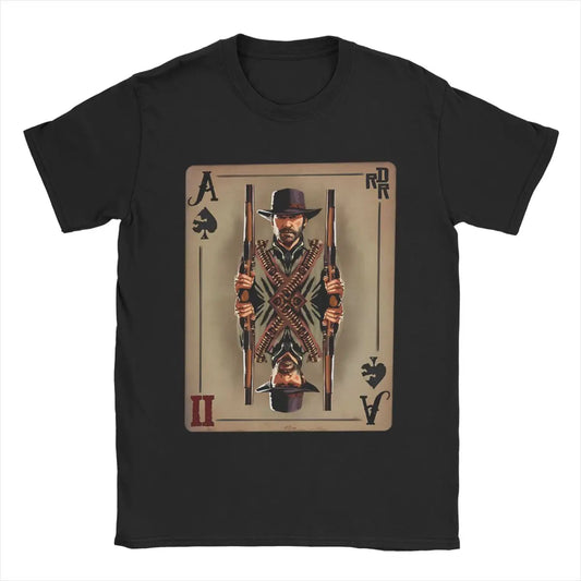 Red Dead Redemption 2 Vintage Arthur Morgan Cotton Tshirt - Black / S Available at 2Fast2See.co
