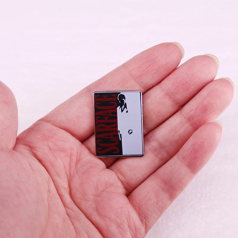 Scarface Movie Enamel Pin American Crime Drama Film Metal Brooch - Scarface Movie Enamel Pin American Crime Drama Film Metal Brooch Available at 2Fast2See.co