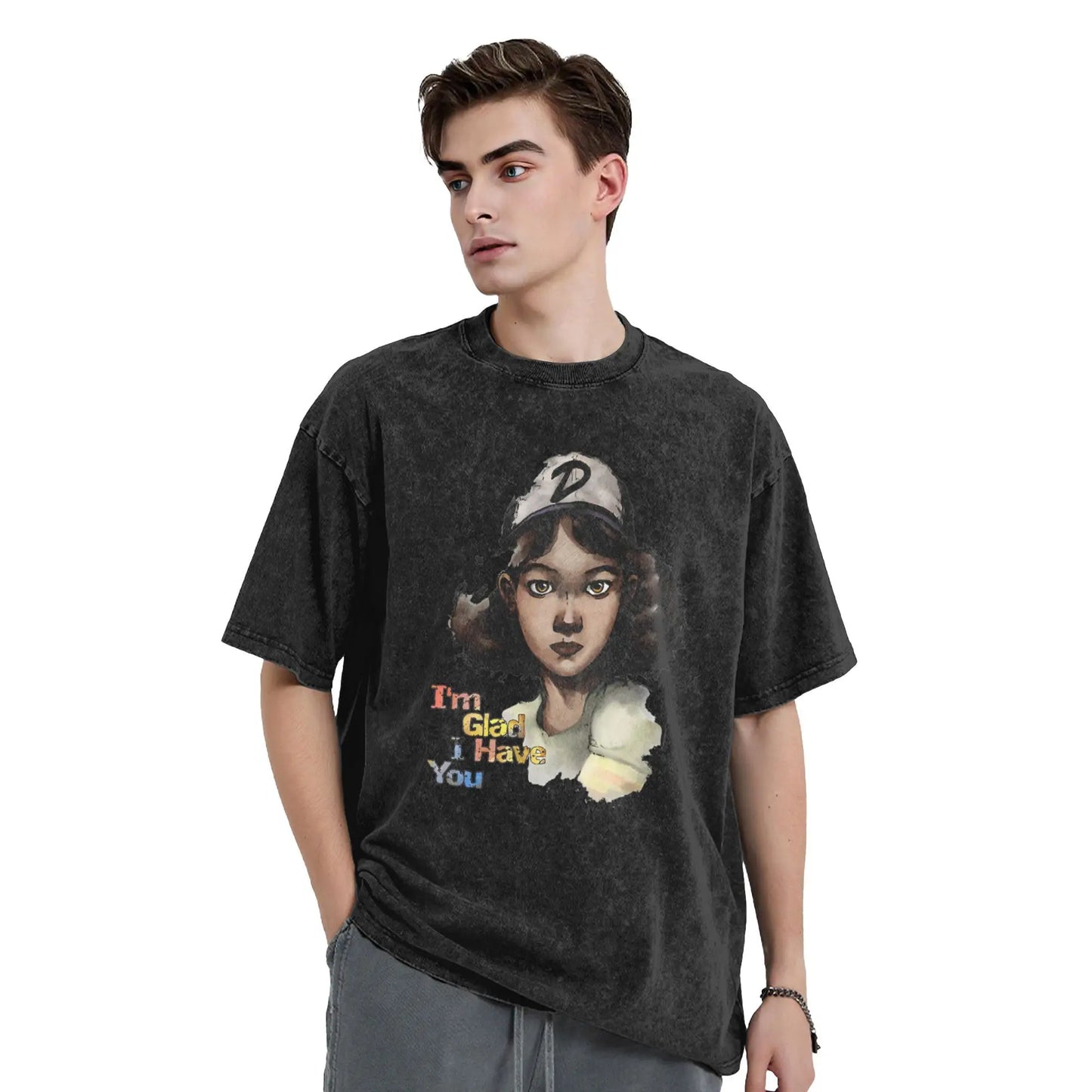 The Walking Dead I'm Glad I Have You Clementine Washed Tshirt Vintage