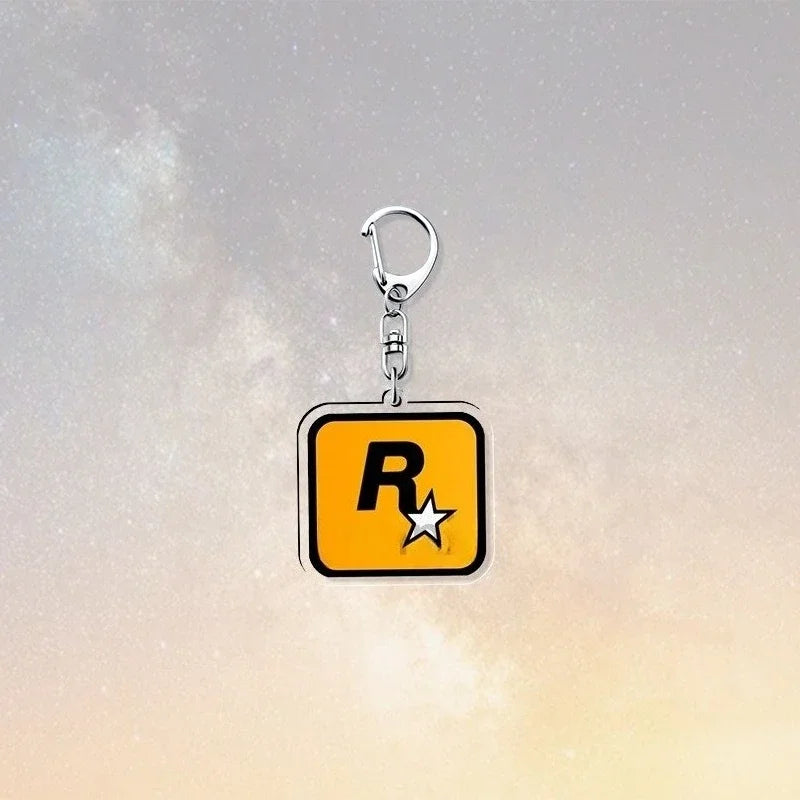 GTA Rockstar Games Acrylic Logo Double Sided Keychains