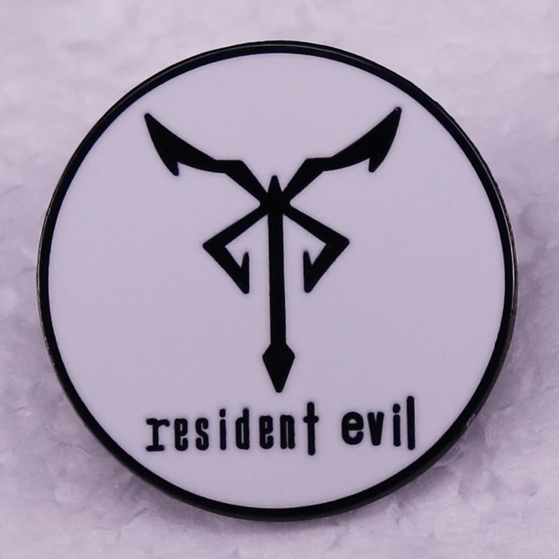 Resident Evil Logo Enamel Pin Video Game Badge