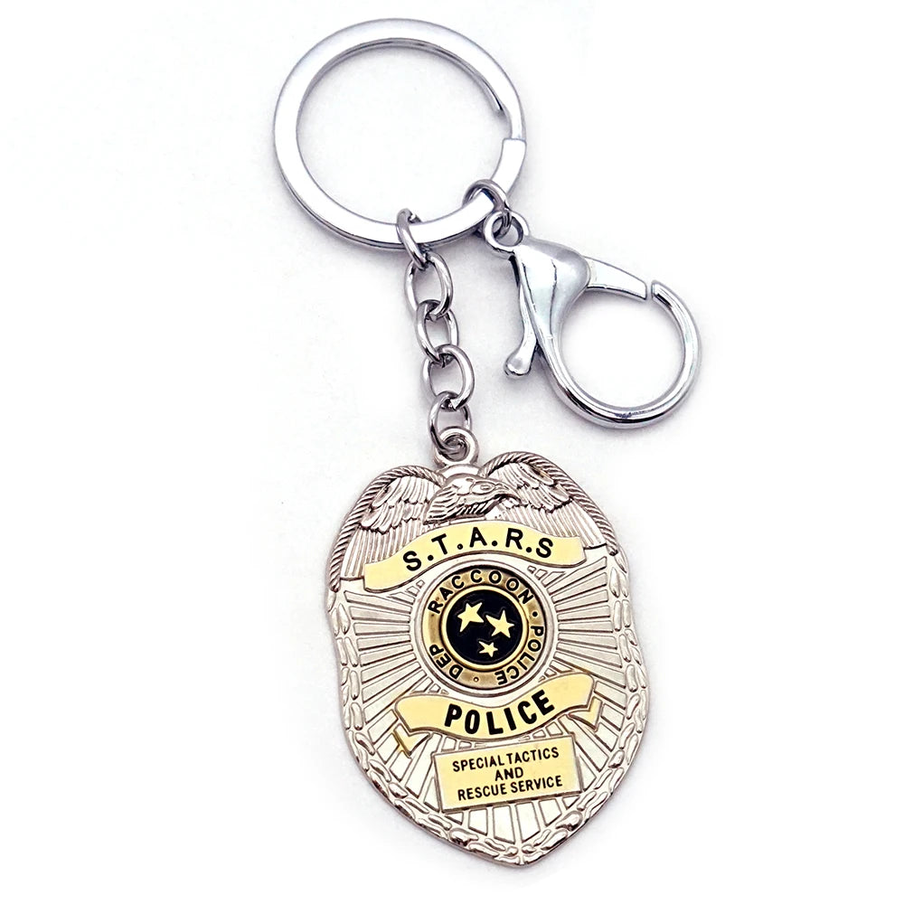 Resident Evil Game Leon S Kennedy RPD Raccoon City Keychains