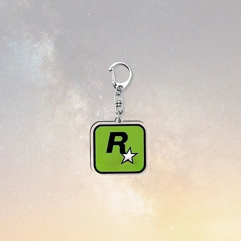 GTA Rockstar Games Acrylic Logo Double Sided Keychains