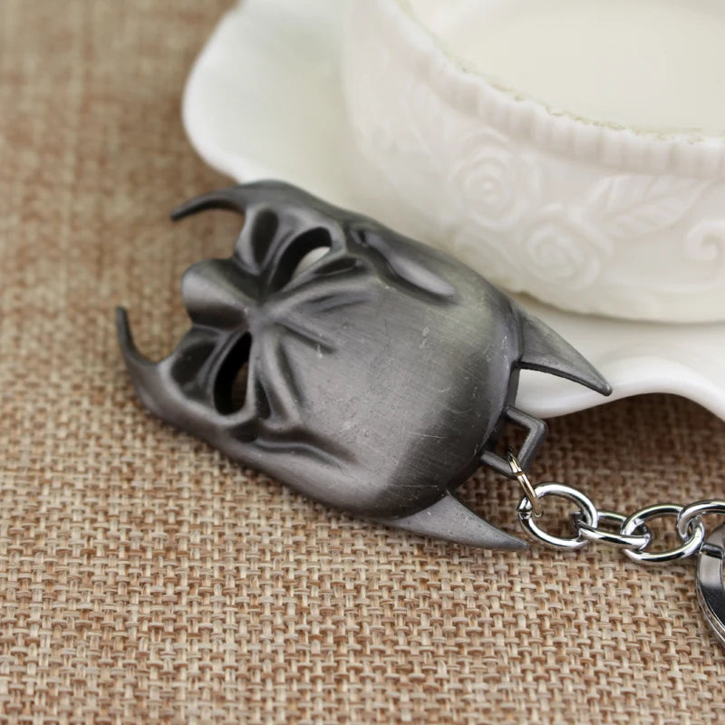 Batman Silver Metalic Mask Keychain Vintage Pendant Design