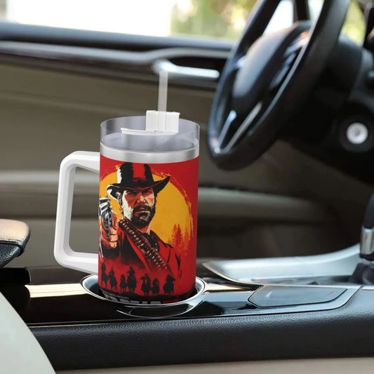 Red Dead Redemption 2 Portable Stainless Steel Thermal Drink Cups - Option 1 / 1000-1500ml Available at 2Fast2See.co
