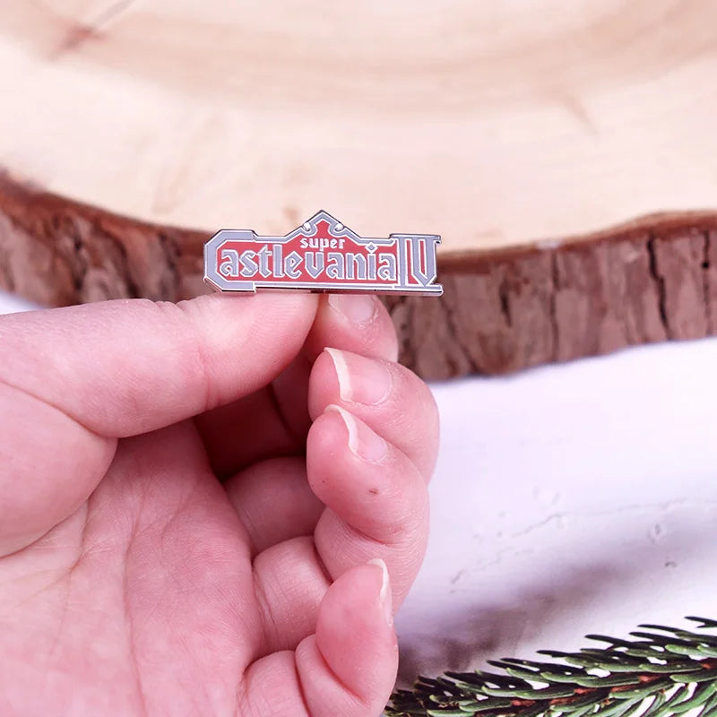 Super Castlevania IV Enamel Pin Game Logo Badge