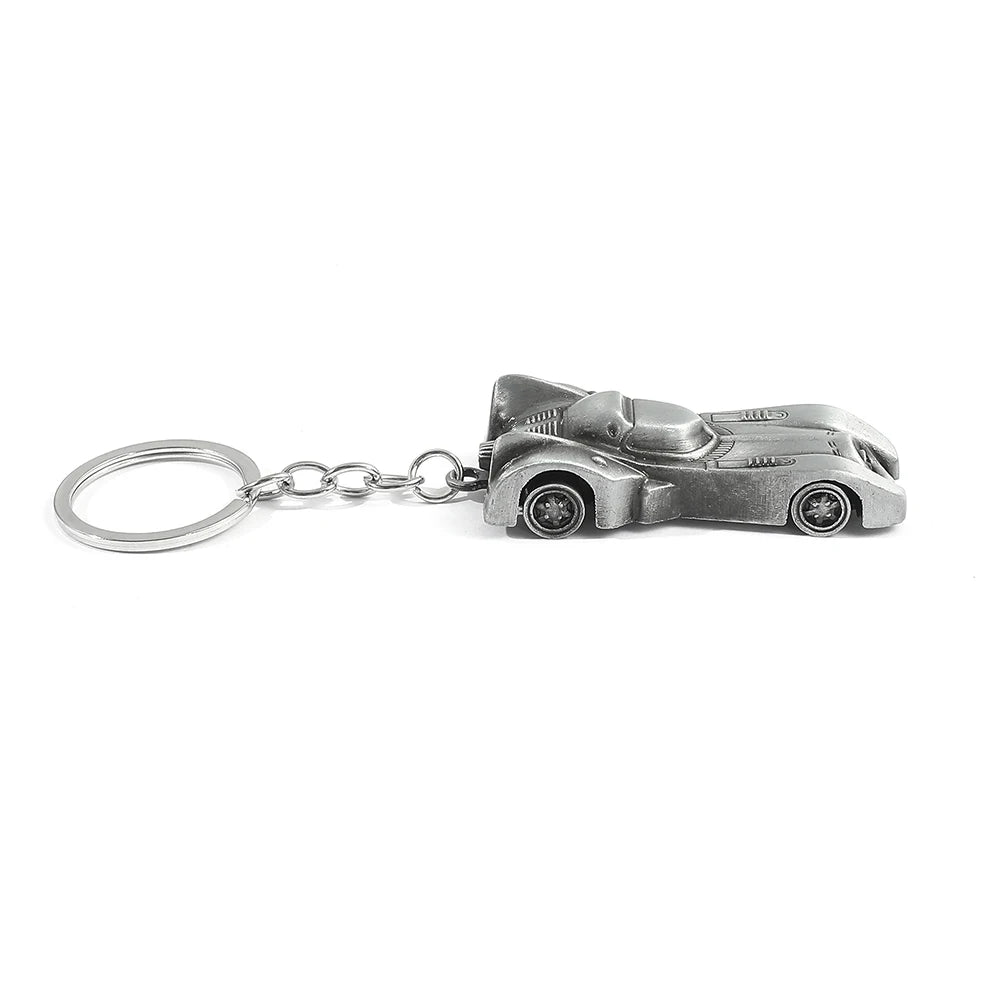Batman Classic Vintage Silver Batmobile Keychain