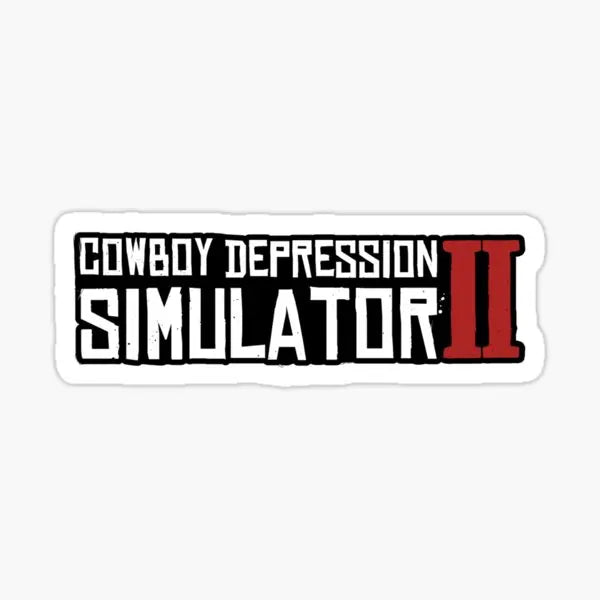 Red Dead Redemption Cowboy Depression Simulator II Sticker Set of 5 - S - 5 Stickers/7.6cm Available at 2Fast2See.co