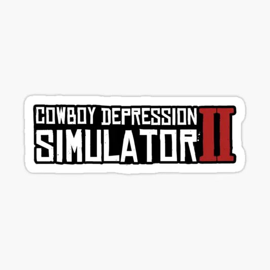 Red Dead Redemption Cowboy Depression Simulator II Sticker Set of 5 - S - 5 Stickers/7.6cm Available at 2Fast2See.co
