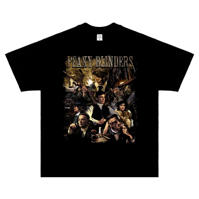 Peaky Blinders Vintage Tshirt Washed 100% Cotton Top - Simple / S Available at 2Fast2See.co