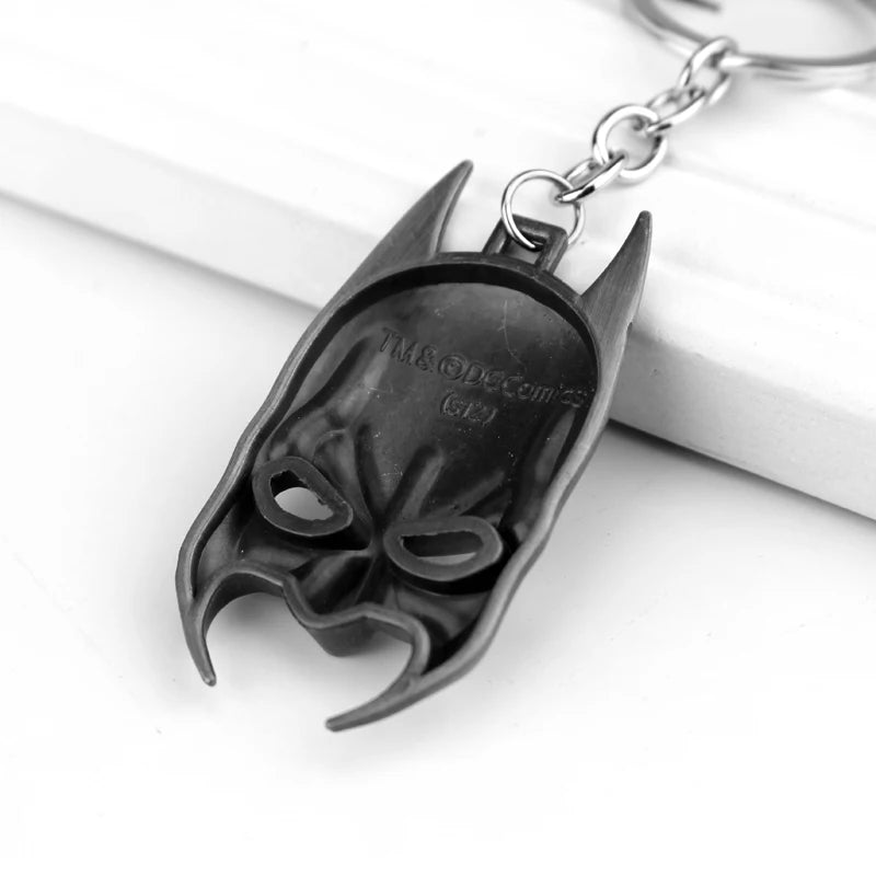 Batman Silver Metalic Mask Keychain Vintage Pendant Design