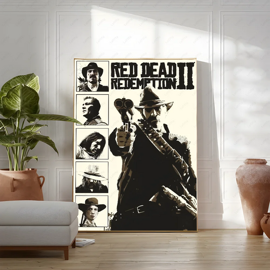 Red Dead Redemption 2 Video Game Inspired Poster Wall Art - 15X20cm Available at 2Fast2See.co