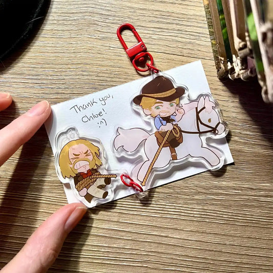 Red Dead Redemption 2 Game RDR2 Cartoon Arthur Morgan Keyring Keychain Fans Gift - Default Title Available at 2Fast2See.co