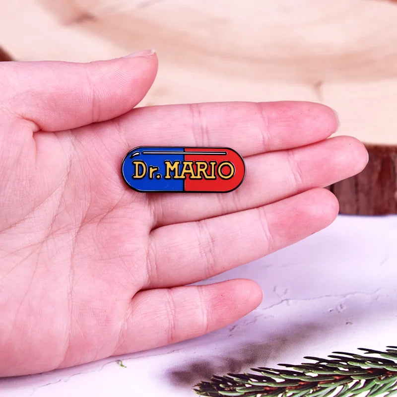 Dr. Mario Game Enamel Pin - Default Title Available at 2Fast2See.co