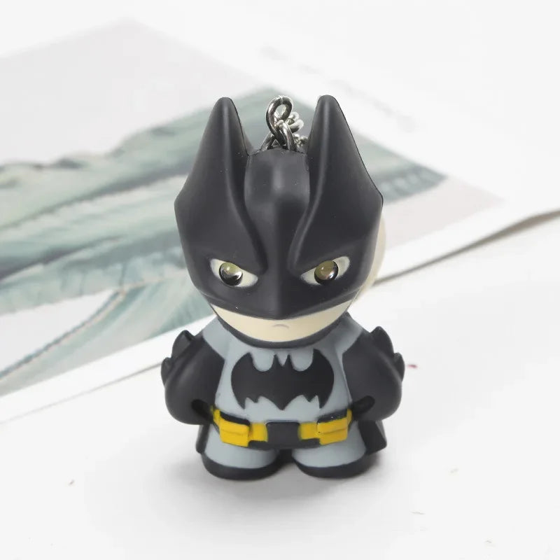 Batman 6cm The Dark Knight Rises Figure Eyes with Light Keychain