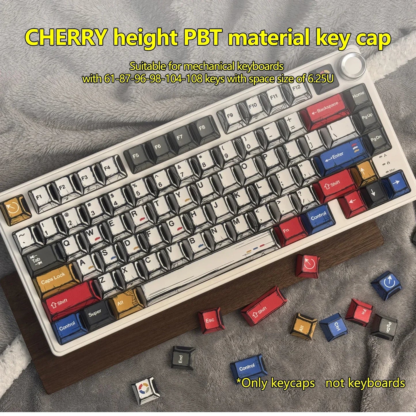 Telltales The Walking Dead Graphics Inspired Keycaps for Aesthetic Keyboard
