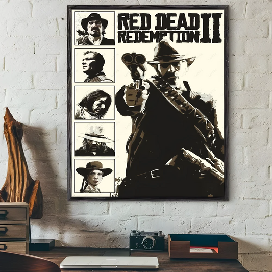 Red Dead Redemption 2 Video Game Inspired Poster Wall Art - 15X20cm Available at 2Fast2See.co