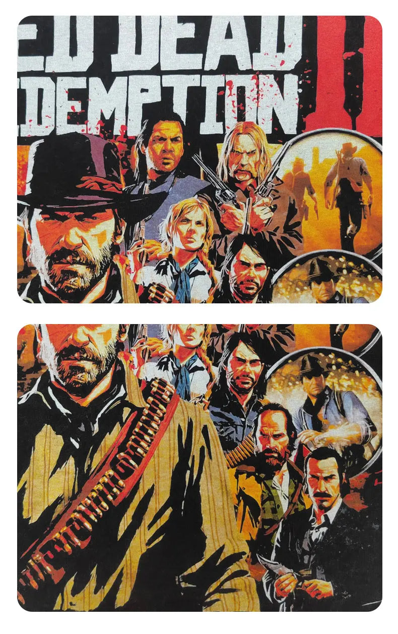 Red Dead Redemption Game Premium Rare Design Vintage Tshirt - Vintage Black / L Available at 2Fast2See.co