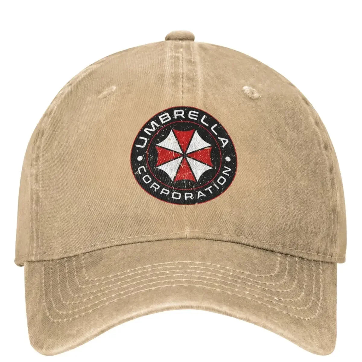 Resident Evil 4 Hat Umbrella Corporation Vintage Cap - Khaki / One Size Available at 2Fast2See.co