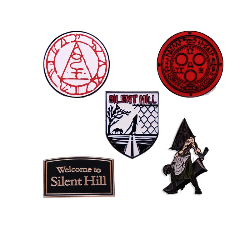 Silent Hill Pyramid Head Video Game Metallic Pin Brooch