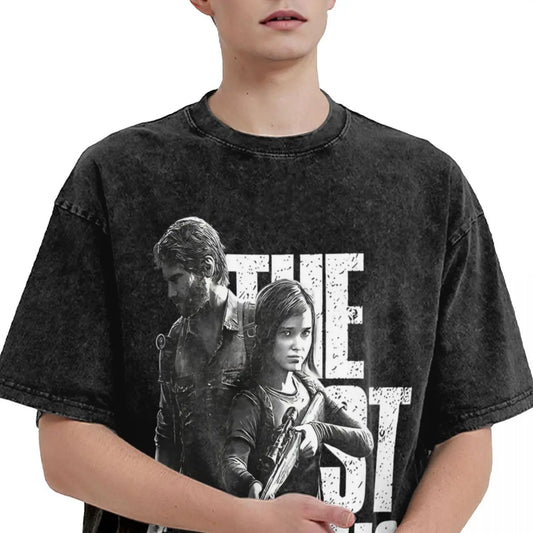 The Last of Us Joel & Ellie Part I Washed Vintage Tshirt - Black / S Available at 2Fast2See.co